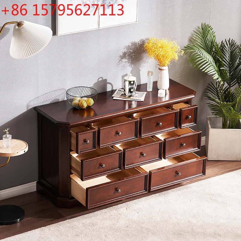 American retro all-solid wood bucket cabinet, nine chest cabinets, bedroom storage cabinet, storage drawer cabinet, simple
American retro all-solid wood bucket cabinet, nine chest cabinets, bedroom storage cabinet, storage drawer cabinet, simple