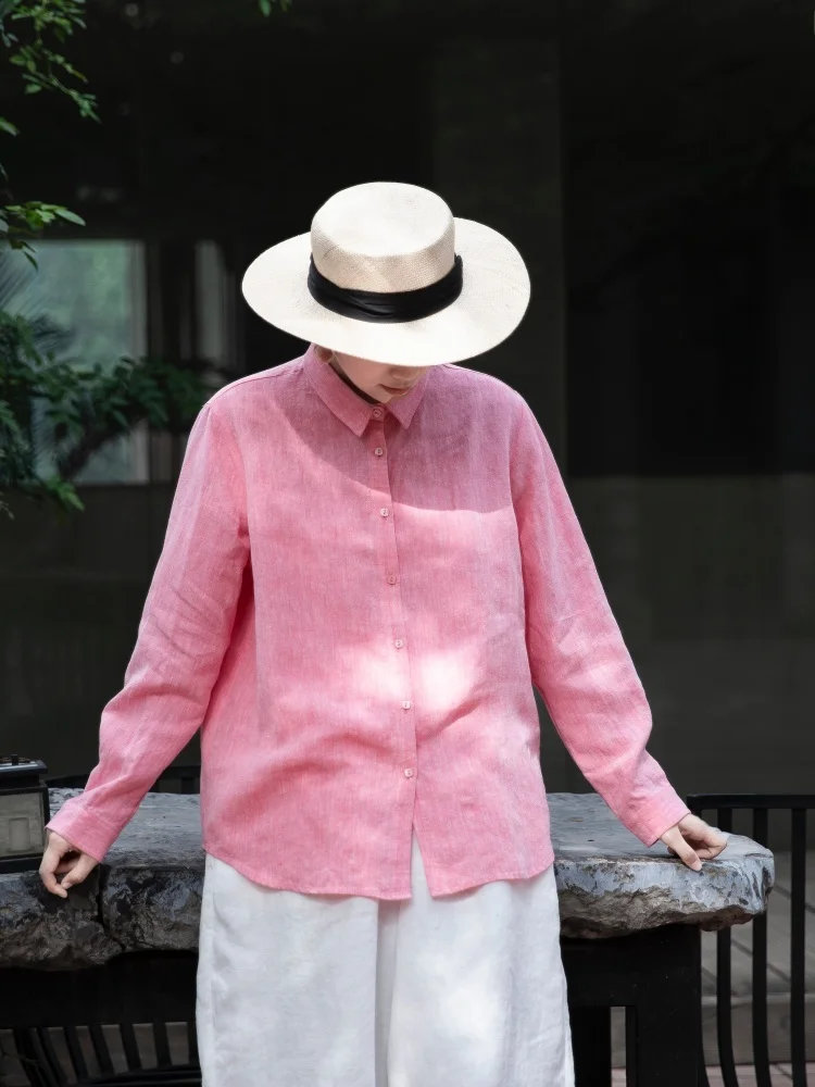 Rainwen Original Women's Loose Casual Hanflax Shirt 100 Colors Weave Gentle Pink Anti-Aging Artistic Style Long Sleeve Top
Rainwen Original Women's Loose Casual Hanflax Shirt 100 Colors Weave Gentle Pink Anti-Aging Artistic Style Long Sleeve Top