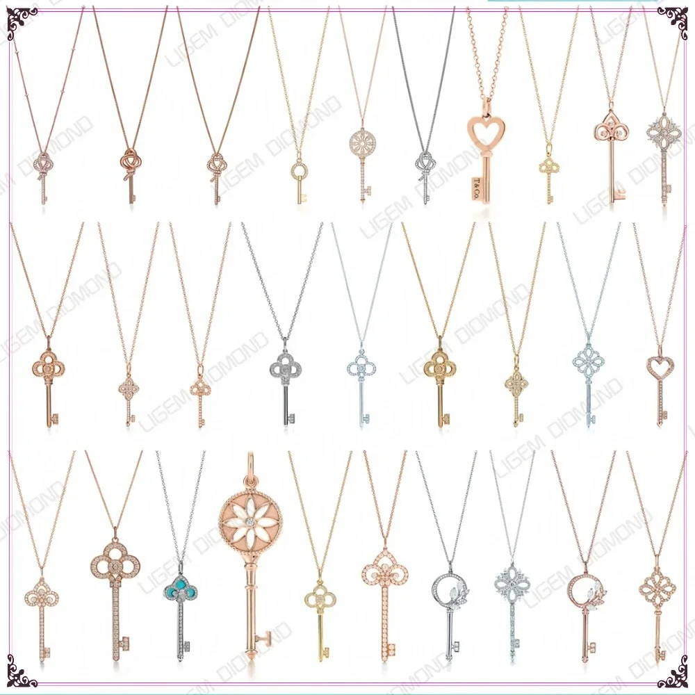 Retro brand design classic sterling silver s925 key design 18k gold sweet gift surprise women's necklace
Retro brand design classic sterling silver s925 key design 18k gold sweet gift surprise women's necklace