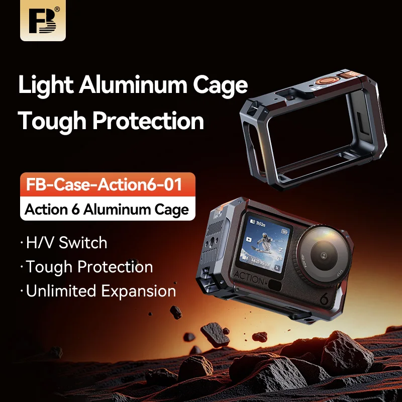 FB Aluminum Alloy Cage Protective Frame for DJI Osmo Action 6 / 5 Pro / 4, Metal Housing Case for Action Camera Accessories
FB Aluminum Alloy Cage Protective Frame for DJI Osmo Action 6 / 5 Pro / 4, Metal Housing Case for Action Camera Accessories