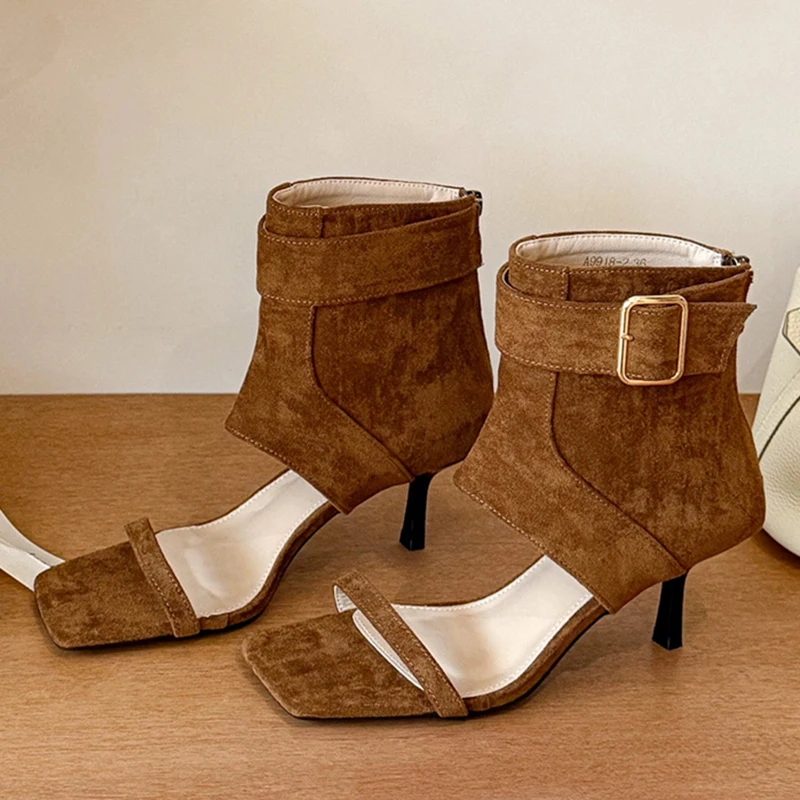 Summer Women Square Open Toe Ankle Wrap Sandals Stiletto Heel Buckle Strap High Heel Casual Party Dress Sandals Shoes For Ladies
Summer Women Square Open Toe Ankle Wrap Sandals Stiletto Heel Buckle Strap High Heel Casual Party Dress Sandals Shoes For Ladies