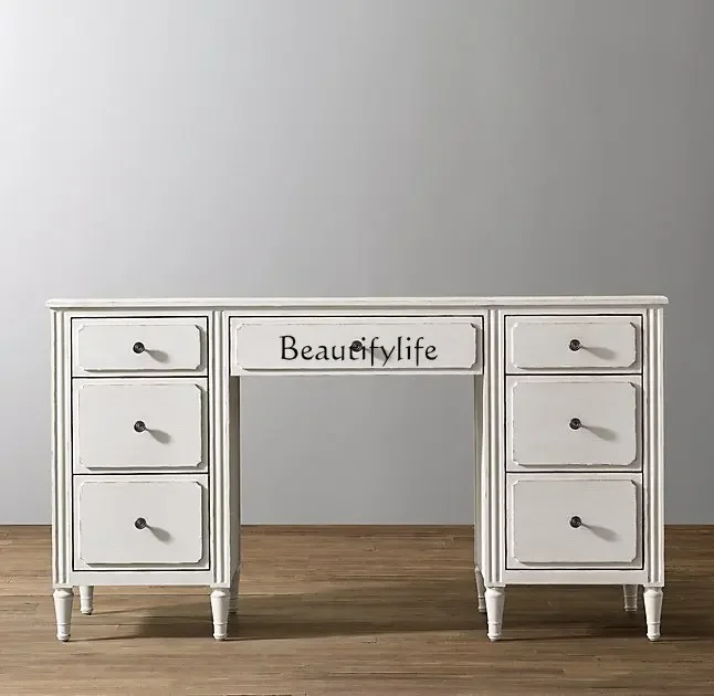 yj57 French Antique Style Study Solid Wood Computer Desk Writing Desk Oak Weathered White European Style Simple Office Desk
yj57 French Antique Style Study Solid Wood Computer Desk Writing Desk Oak Weathered White European Style Simple Office Desk