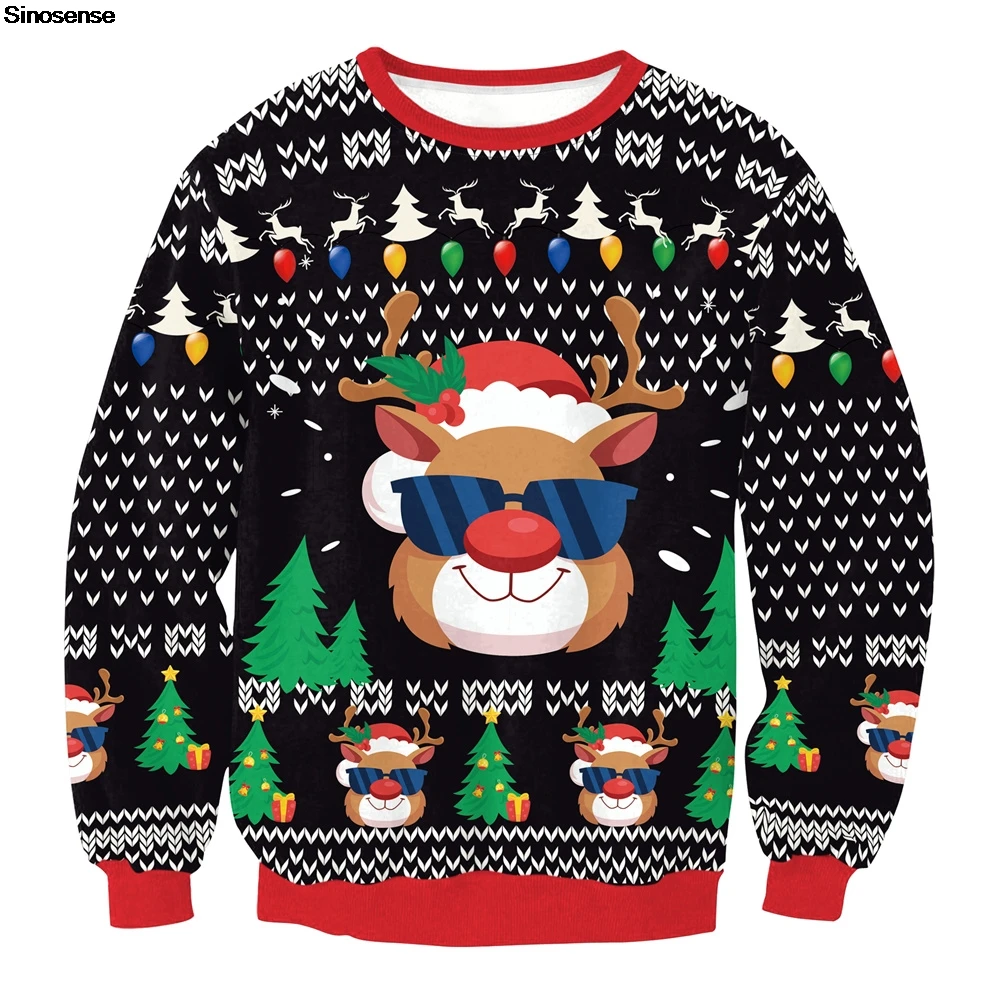 Men Women Xmas Sweatshirt 3D Christmas Tree Gift Print Holiday Party Jumper Tops Unisex Pullover Reindeer Ugly Christmas Sweater
Men Women Xmas Sweatshirt 3D Christmas Tree Gift Print Holiday Party Jumper Tops Unisex Pullover Reindeer Ugly Christmas Sweater