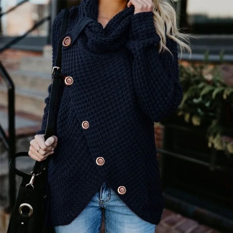 Fashion Ladies Scarf Collar Sweater 2022 Fall/Winter Women's Knitwear V-neck Single Breasted Pullover Female Solid Color Sweater
Fashion Ladies Scarf Collar Sweater 2022 Fall/Winter Women's Knitwear V-neck Single Breasted Pullover Female Solid Color Sweater