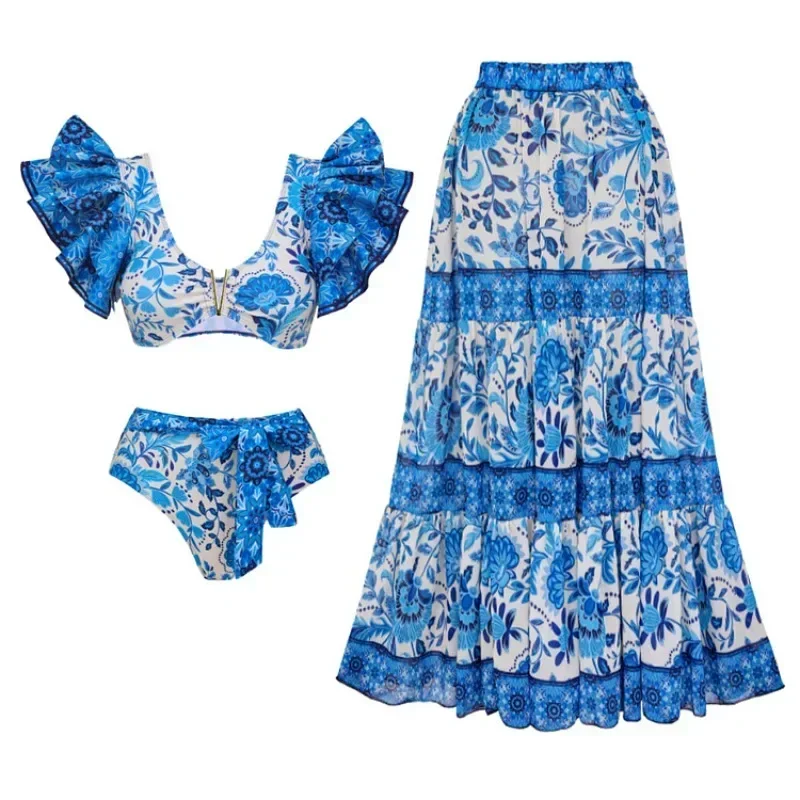 Floral Print Ruffle Swimsuit for Women, Slimming Holiday Sexy, Hot Spring One Piece Swimsuit, High-End Design
Floral Print Ruffle Swimsuit for Women, Slimming Holiday Sexy, Hot Spring One Piece Swimsuit, High-End Design