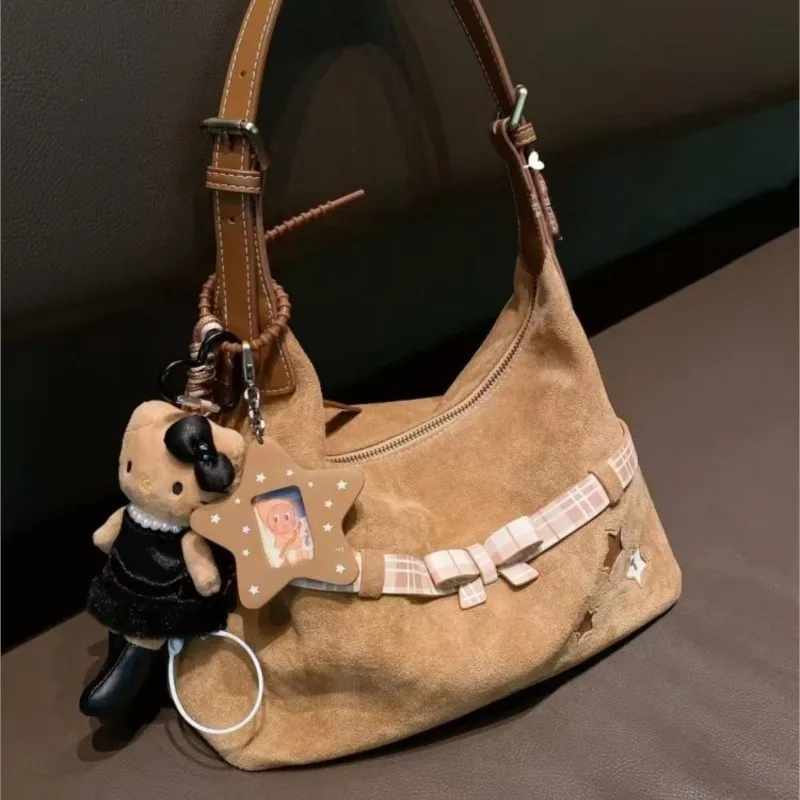 JIAERDI Sweet Cute Bow Star Tote Bag Women Large Capacity Brushed Shoulder Bag Ladies Retro Versatile Commuter Underarm Bag 2025
JIAERDI Sweet Cute Bow Star Tote Bag Women Large Capacity Brushed Shoulder Bag Ladies Retro Versatile Commuter Underarm Bag 2025