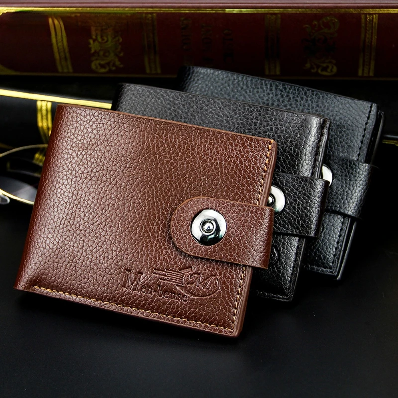 New pattern Men's purse short PU leather 2 fold multi-function large capacity magnetic buckle fashion wallet multi-card card bag
New pattern Men's purse short PU leather 2 fold multi-function large capacity magnetic buckle fashion wallet multi-card card bag