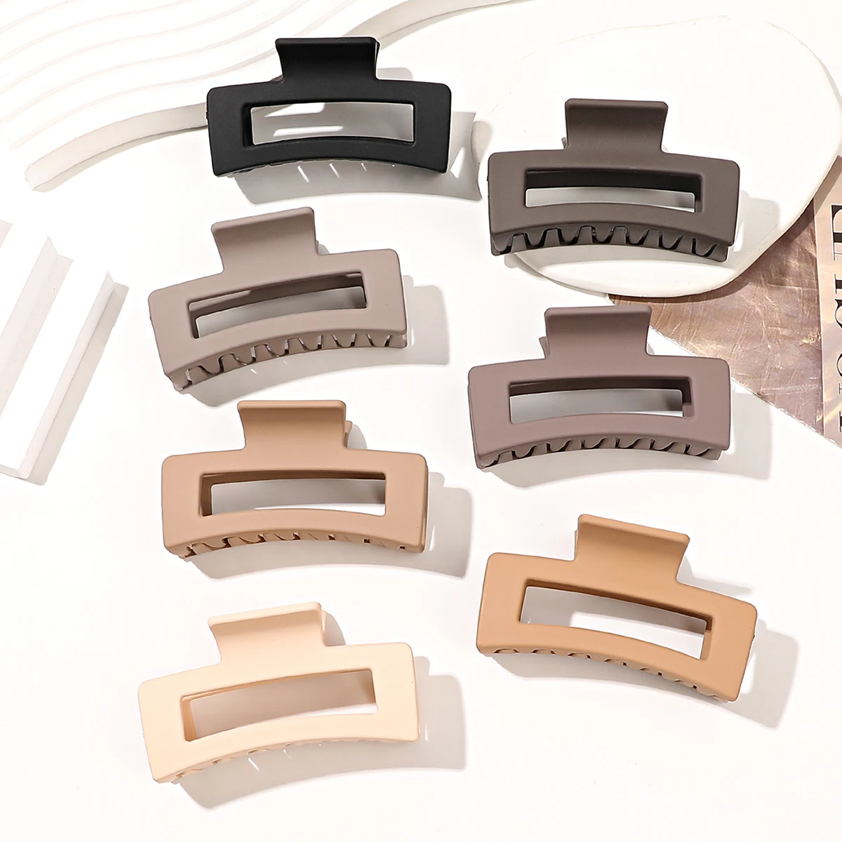 7Pcs 3.4" Medium Square Hair Claw Clips for Women Thick Thin Hair,Strong Hold Matte Banana Jaw Clips Hair Accessories
7Pcs 3.4" Medium Square Hair Claw Clips for Women Thick Thin Hair,Strong Hold Matte Banana Jaw Clips Hair Accessories