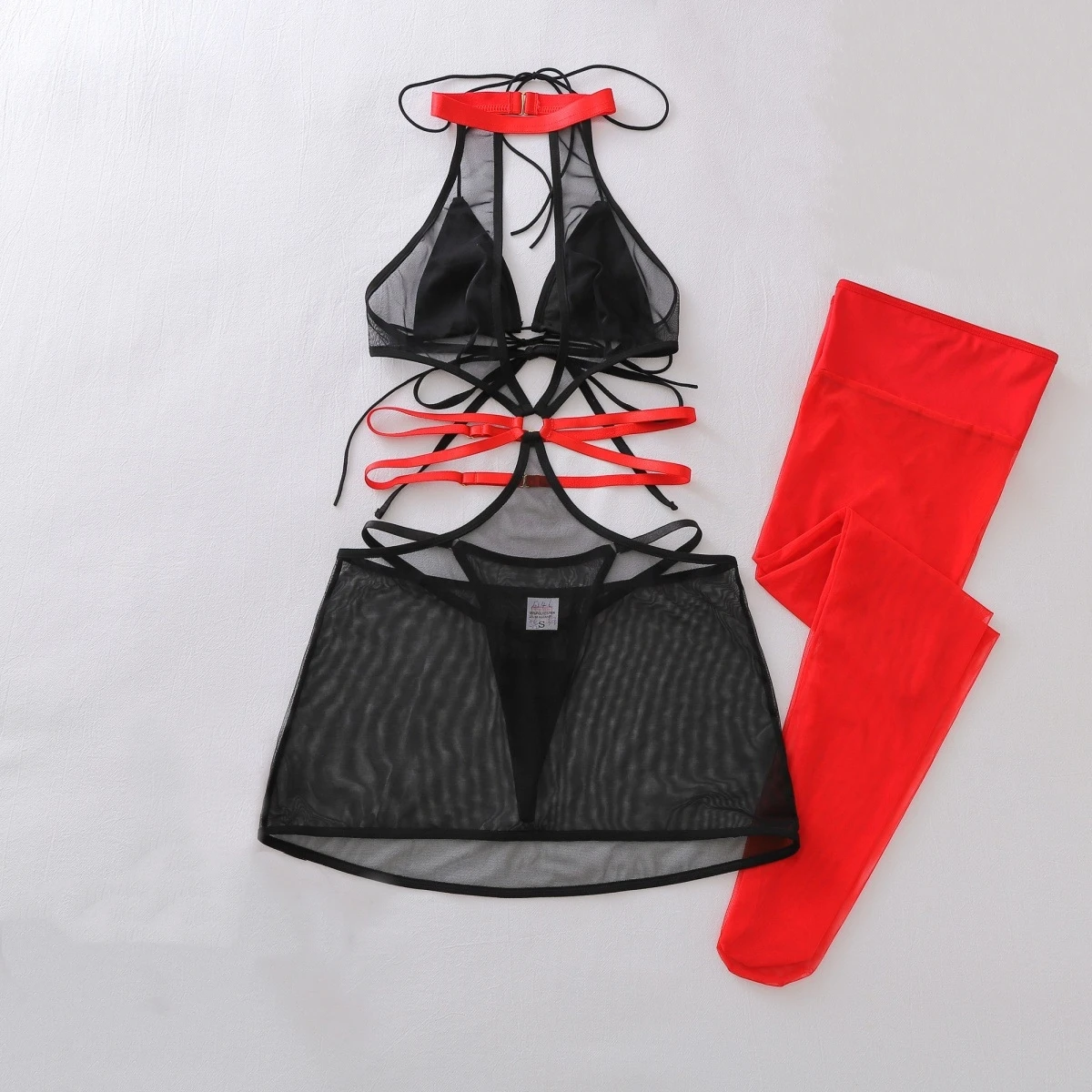 New Fashion Color Block Pure Desire Style Lingerie Set Women's Halter Neck Cut-Out Bodycon Dress with Padded Triangle Bra Suit
New Fashion Color Block Pure Desire Style Lingerie Set Women's Halter Neck Cut-Out Bodycon Dress with Padded Triangle Bra Suit