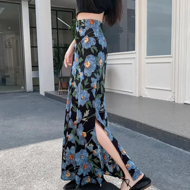 Summer Side Split Floral Chiffon Skirt Women's 2026 New French Style Hip-wrapped Fishtail Long Skirts Female Print Mermaid Skirt
Summer Side Split Floral Chiffon Skirt Women's 2026 New French Style Hip-wrapped Fishtail Long Skirts Female Print Mermaid Skirt