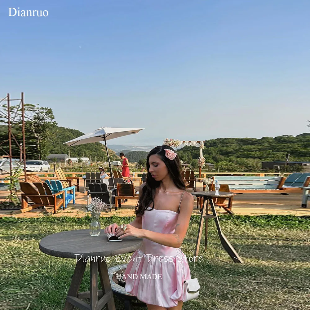 Dianruo Youthful Picnic-chic Prom Dresses Strapless Pleated Cocktail Dress Mini Length Satin Abito Cerimonia Donna Customized
Dianruo Youthful Picnic-chic Prom Dresses Strapless Pleated Cocktail Dress Mini Length Satin Abito Cerimonia Donna Customized