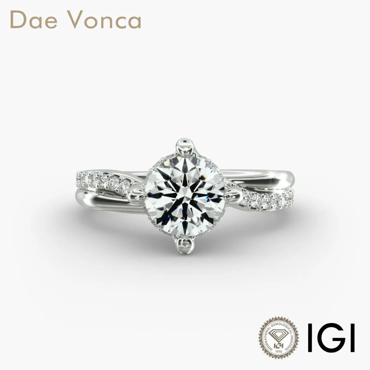 PT950/14K/18K White Gold Twisted Pavé Diamond Engagement Ring 0.5-3.0ct VS+ Clarity Brilliant Round Cut Lab Grown Diamond Ring
PT950/14K/18K White Gold Twisted Pavé Diamond Engagement Ring 0.5-3.0ct VS+ Clarity Brilliant Round Cut Lab Grown Diamond Ring