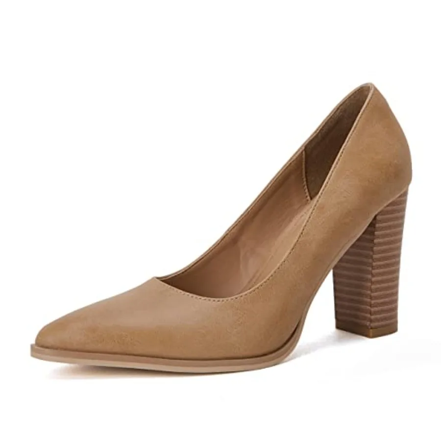 LAICIGO Women's Pointed Toe Pumps Chunky Block High Heel Slip On Dress Party Wedding Shoes
LAICIGO Women's Pointed Toe Pumps Chunky Block High Heel Slip On Dress Party Wedding Shoes