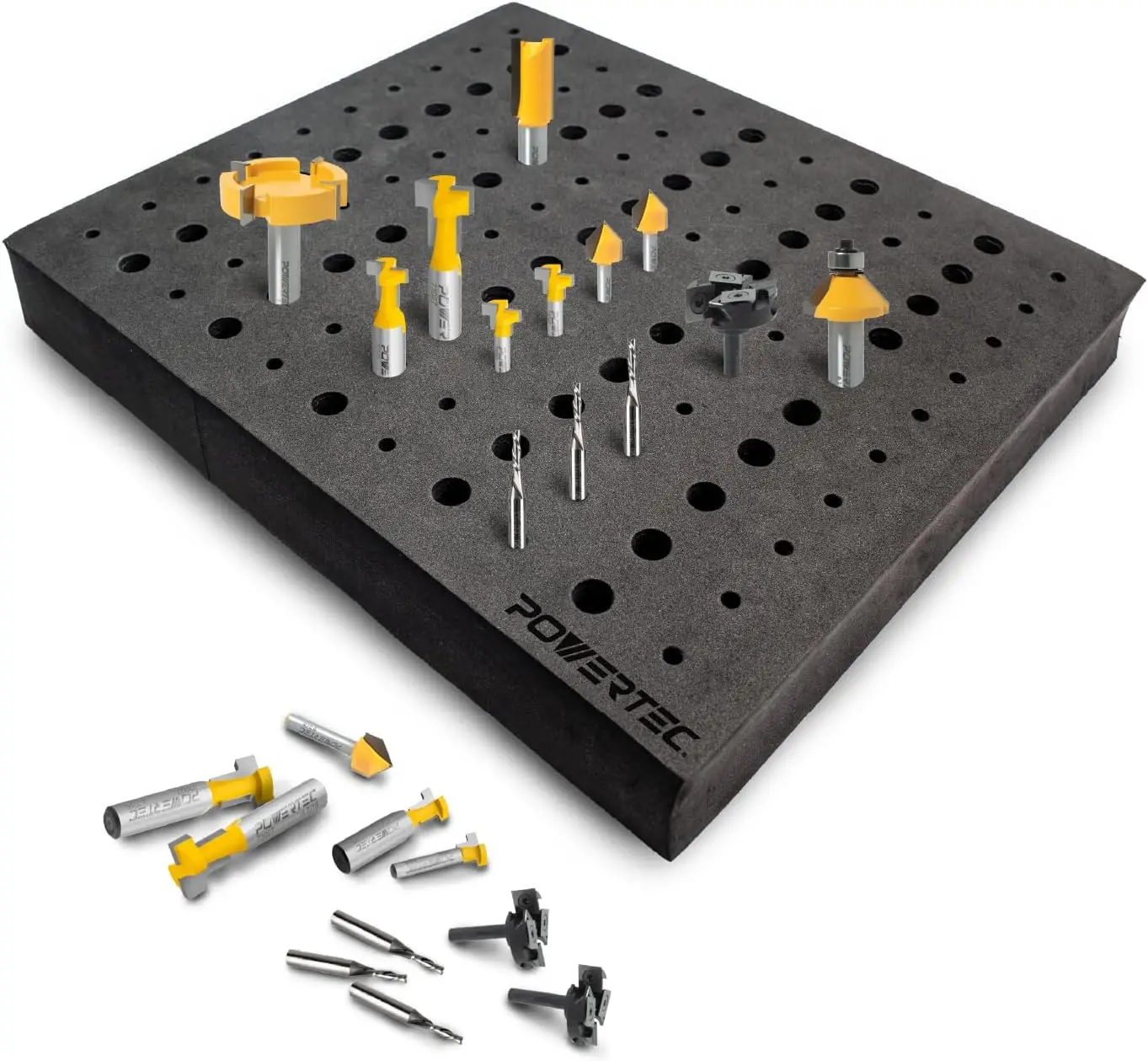 Router Bit Storage Inserts for 110 Bits, 50x 1/2" & 60x 1/4" Shank, High Density Foam, Fits Toolbox Drawer Workstation
Router Bit Storage Inserts for 110 Bits, 50x 1/2" & 60x 1/4" Shank, High Density Foam, Fits Toolbox Drawer Workstation