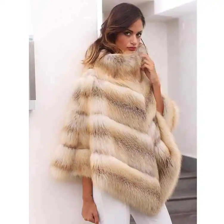 Winter Casual Women Faux Fox Fur Cape Luxury Thickened Thermal Eco Fur Shawl For Female Asymmetric Designer Lady Mink Fur Jacket
Winter Casual Women Faux Fox Fur Cape Luxury Thickened Thermal Eco Fur Shawl For Female Asymmetric Designer Lady Mink Fur Jacket