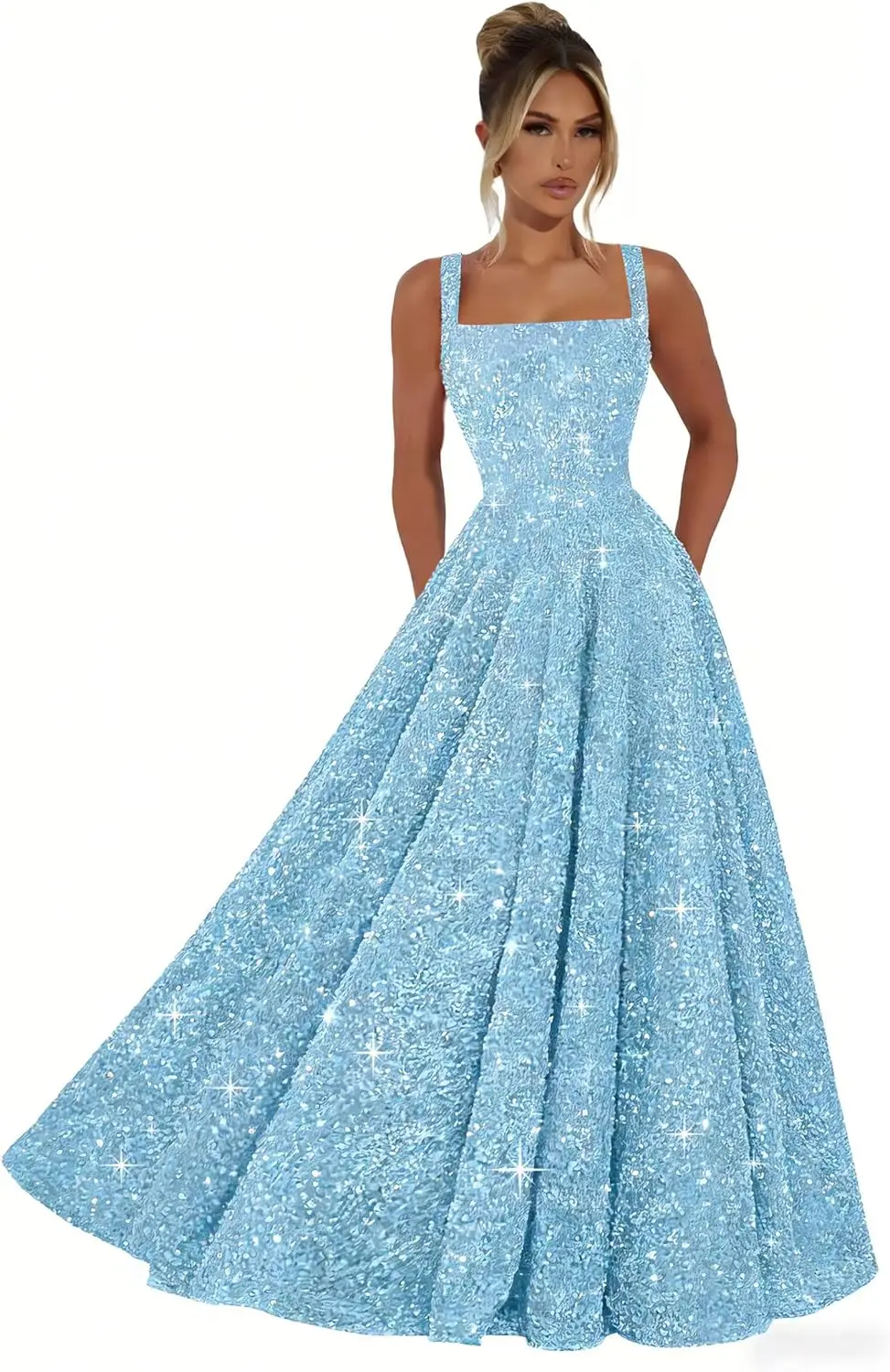 square neckline Sequin Prom Dresses for Women Long Ball Gown Spaghetti Straps Glitter Formal Dresses A Line Evening Party Gowns
square neckline Sequin Prom Dresses for Women Long Ball Gown Spaghetti Straps Glitter Formal Dresses A Line Evening Party Gowns