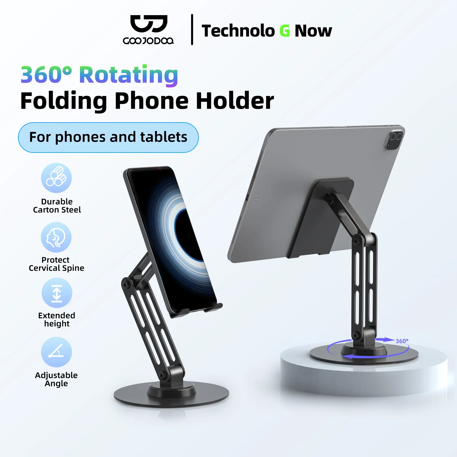 GOOJODOQ Desk Mobile Phone Holder Stand For IPhone IPad Xiaomi Adjustable Desktop Tablet Holder Universal Table Cell Phone Stand
GOOJODOQ Desk Mobile Phone Holder Stand For IPhone IPad Xiaomi Adjustable Desktop Tablet Holder Universal Table Cell Phone Stand