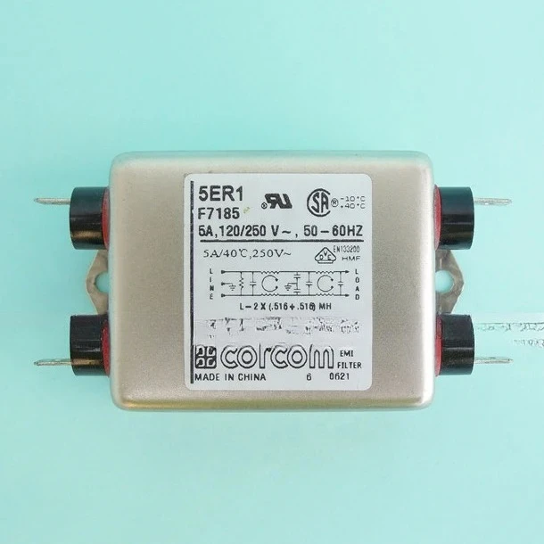 5ER1 R series F7185 6609031-9 Corcom 5A UL CSA VDE anti-interference filter
5ER1 R series F7185 6609031-9 Corcom 5A UL CSA VDE anti-interference filter