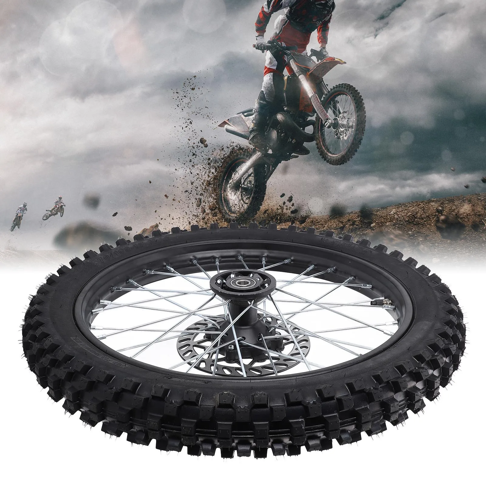 Front Wheel Rim Tire 17 Inch Dirt Bike Front Wheel Assembly Easy Installation Enhanced Grip with Brake Rotor for Pit Dirt Bike
Front Wheel Rim Tire 17 Inch Dirt Bike Front Wheel Assembly Easy Installation Enhanced Grip with Brake Rotor for Pit Dirt Bike
