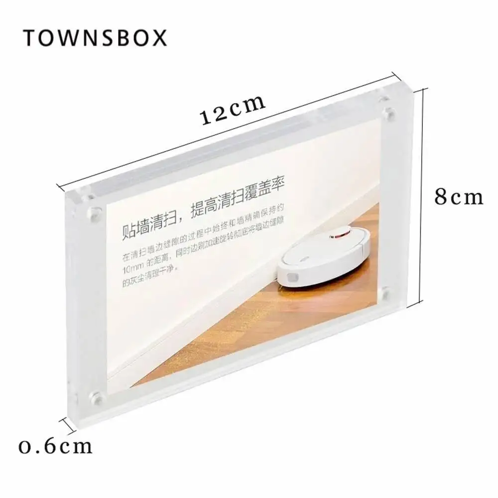 10pcs Clear Acrylic Block Frame Magnetic Wall Mount Price Tag Display Paper Info Label Frame Door Sign Holder Name Card Cover
10pcs Clear Acrylic Block Frame Magnetic Wall Mount Price Tag Display Paper Info Label Frame Door Sign Holder Name Card Cover