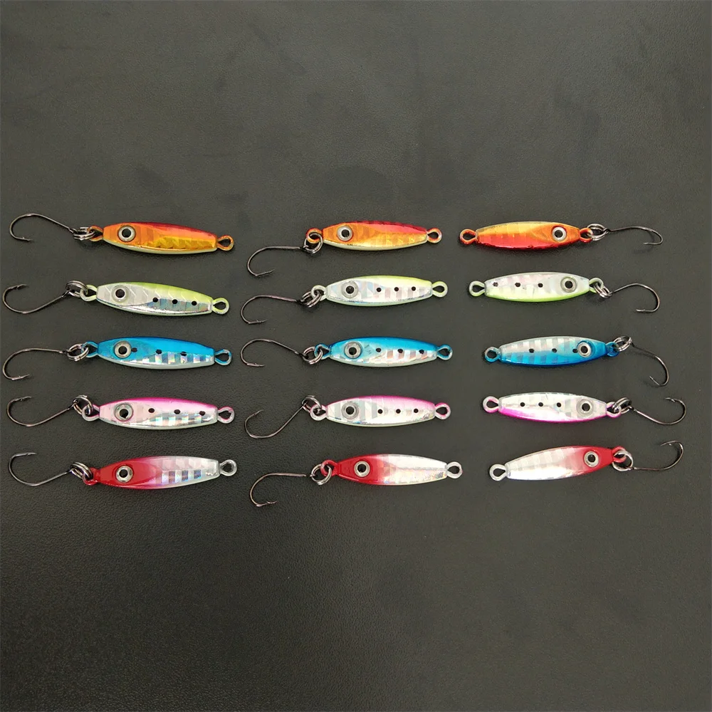 Swolfy 15 Pieces 3g 6g Mini Metal Jig Lures Rock Fishing Small Jig Plate Artificial Bait for Bass Trout Perch
Swolfy 15 Pieces 3g 6g Mini Metal Jig Lures Rock Fishing Small Jig Plate Artificial Bait for Bass Trout Perch