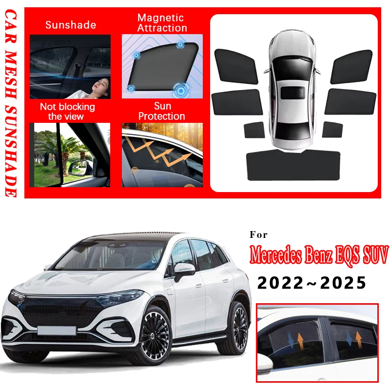 Автомобильные солнцезащитные козырьки с полным покрытием для Mercedes Benz EQS SUV X296, аксессуары 2022 2023 2024 2025, теплоизоляционная сетка, солнцезащитные козырьки, козырек
Автомобильные солнцезащитные козырьки с полным покрытием для Mercedes Benz EQS SUV X296, аксессуары 2022 2023 2024 2025, теплоизоляционная сетка, солнцезащитные козырьки, козырек