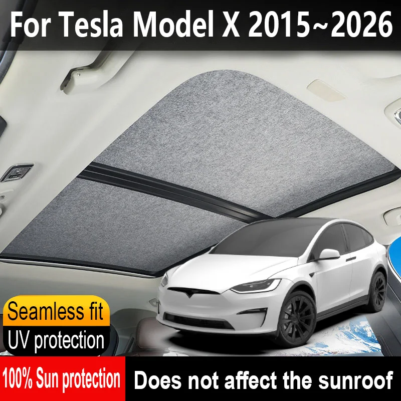Car Panoramic Sunroof Insulation Roof Visor For Tesla Model X 2015~2026 25 Anti-UV Electrostatic Adsorption Sky Curtain Sunshade
Car Panoramic Sunroof Insulation Roof Visor For Tesla Model X 2015~2026 25 Anti-UV Electrostatic Adsorption Sky Curtain Sunshade