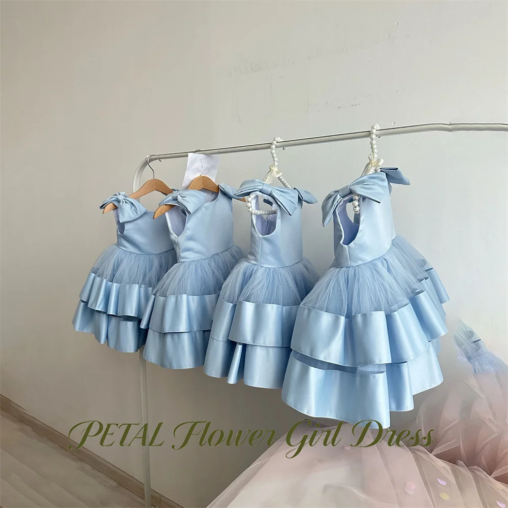 Petal Light Sky Blue Kids Birthday Party Dress Round Neck Pageant Dress for Girl Shoulder Bow Garden First Communion Gown
Petal Light Sky Blue Kids Birthday Party Dress Round Neck Pageant Dress for Girl Shoulder Bow Garden First Communion Gown
