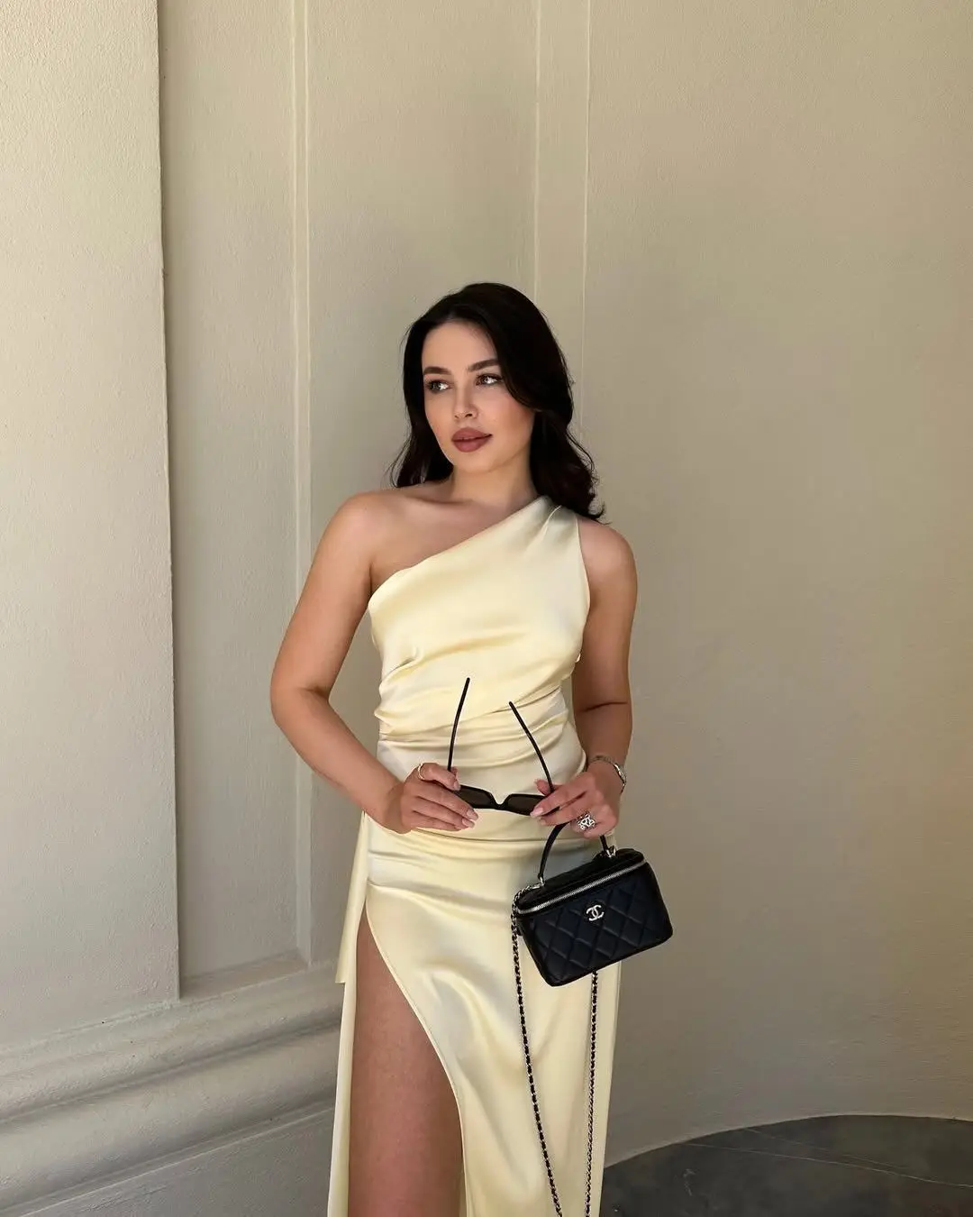 Elegant Lemon Satin Asymmetric Prom Dress Chic One Shoulder Side Split Pleated Bodycon Lady date Evening Cocktail Party Vestidos
Elegant Lemon Satin Asymmetric Prom Dress Chic One Shoulder Side Split Pleated Bodycon Lady date Evening Cocktail Party Vestidos