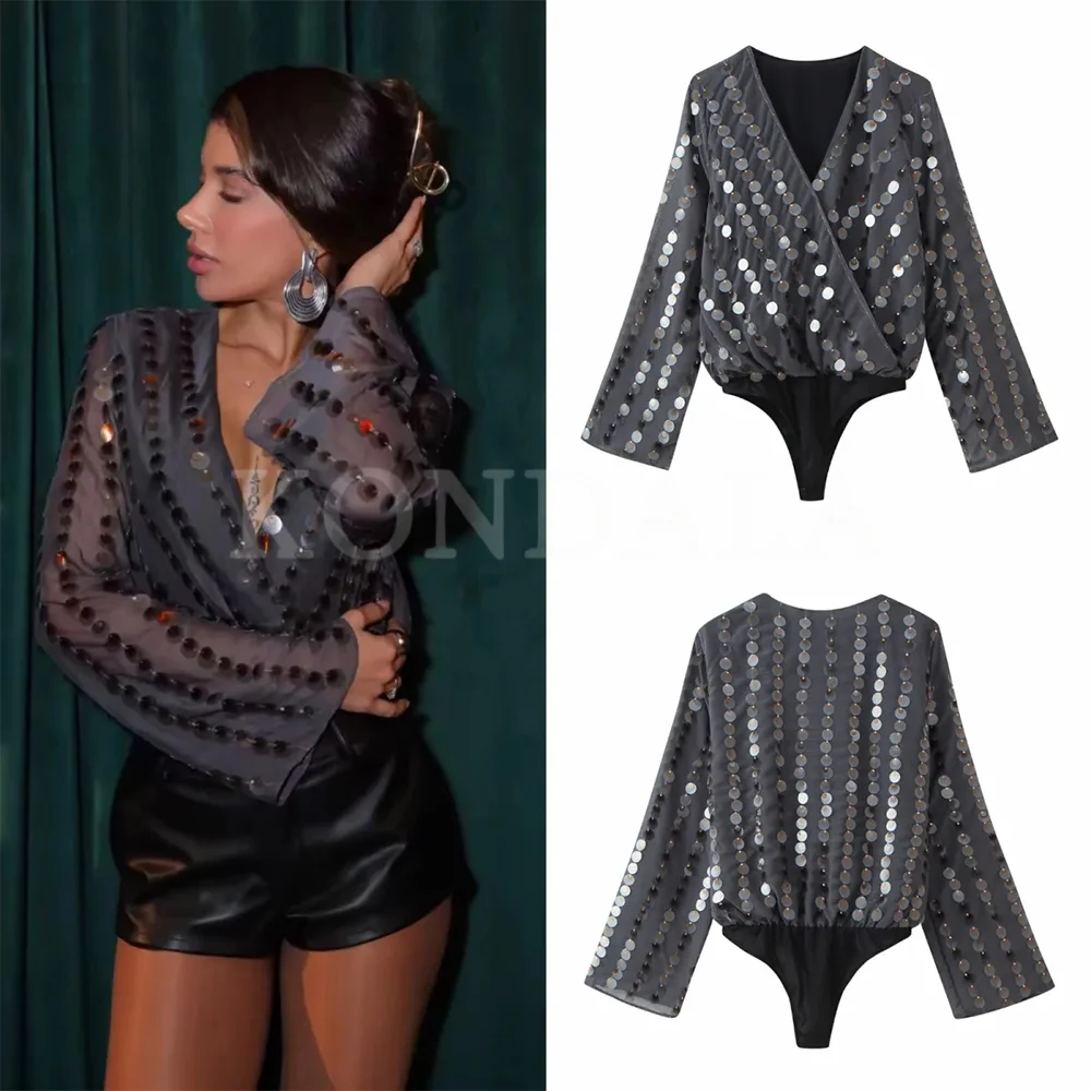 KONDALA 2026 Spring Summer Elegant Women Jumpsuit Fashion Beading V Neck Solid New Year Party Beach Style Ladies Sexy Tops
KONDALA 2026 Spring Summer Elegant Women Jumpsuit Fashion Beading V Neck Solid New Year Party Beach Style Ladies Sexy Tops