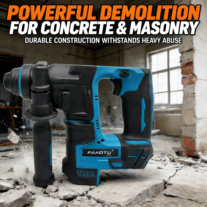 FAAOTU HR140D18V Cordless Brushless Rotary Electric Hammer Drill for Concrete Metal Wood Power Tool Suitable for MT battery
FAAOTU HR140D18V Cordless Brushless Rotary Electric Hammer Drill for Concrete Metal Wood Power Tool Suitable for MT battery