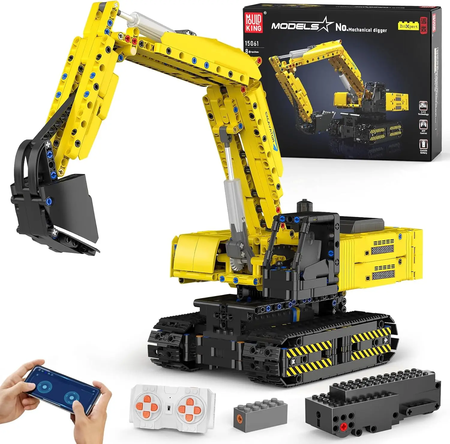 RC Excavator Technique Building Sets for Boys,15061 RC Construction Vehicles Toy with APP Remote Control Building Blocks,STEM Co
RC Excavator Technique Building Sets for Boys,15061 RC Construction Vehicles Toy with APP Remote Control Building Blocks,STEM Co