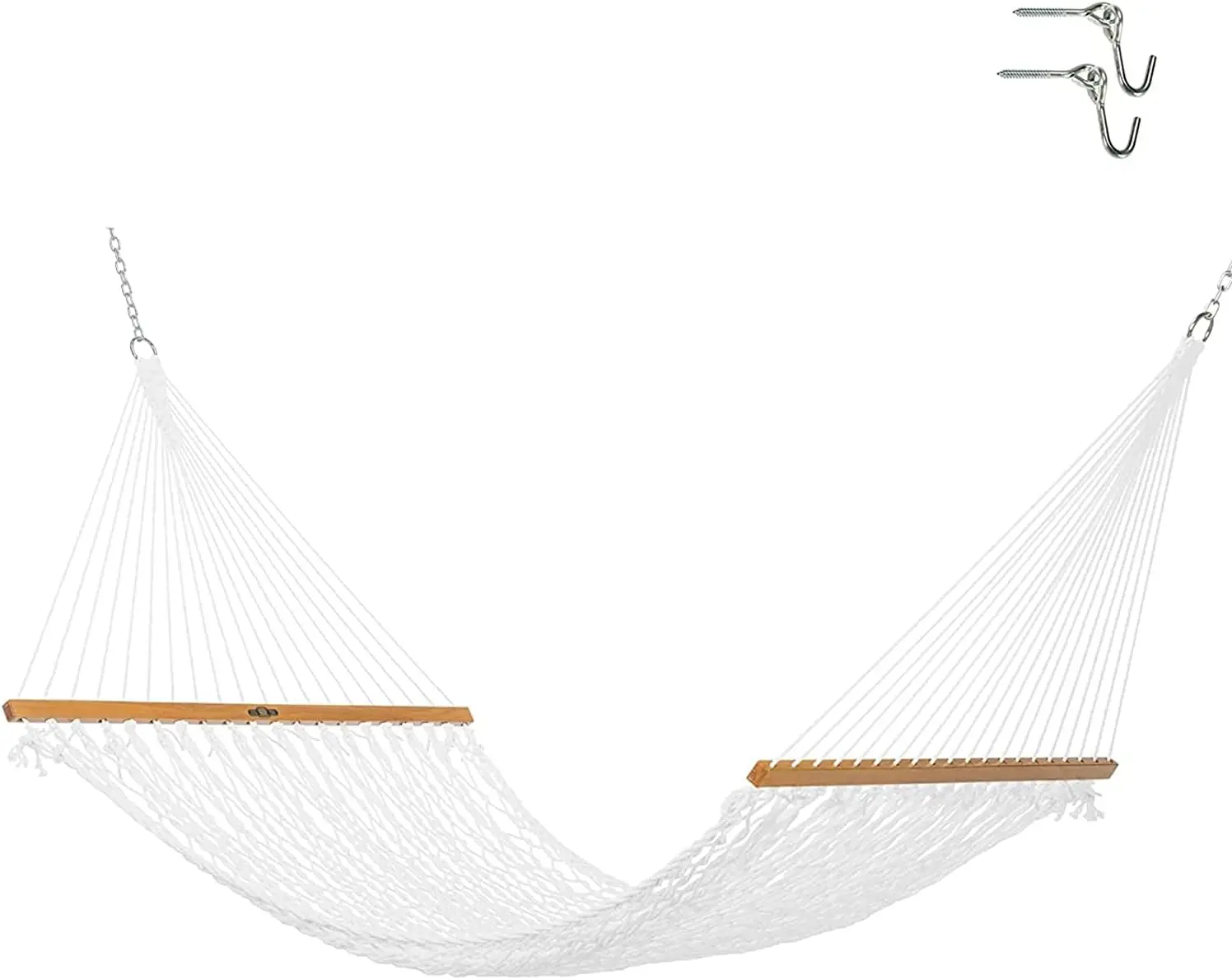 Large White DuraCord Rope Hammock – 13 ft. x 55 in., 2-Person, 450 lb Capacity, Oak Spreader Bar, Zinc-Plated Hardware, Handcraf
Large White DuraCord Rope Hammock – 13 ft. x 55 in., 2-Person, 450 lb Capacity, Oak Spreader Bar, Zinc-Plated Hardware, Handcraf