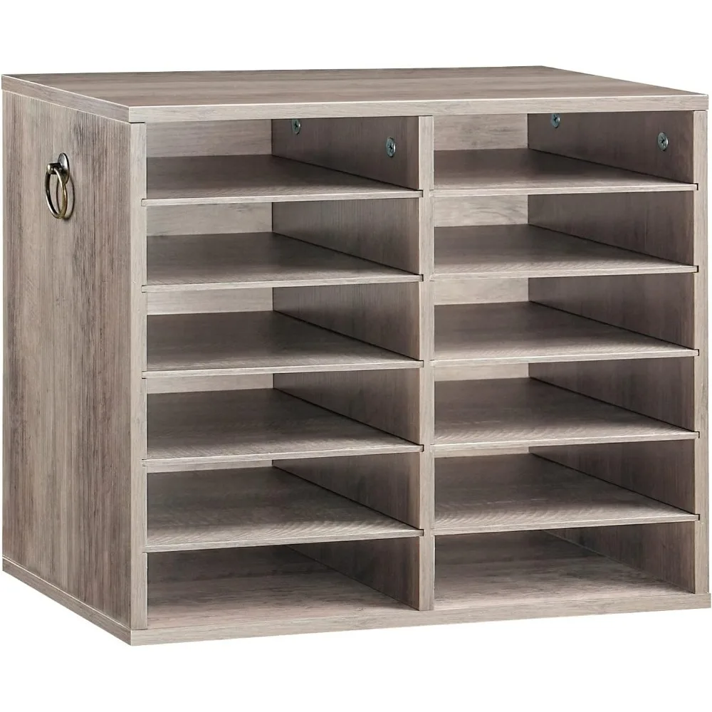 12 Compartments Adjustable Literature Organizer with Wood Top for Office, Home, Classroom Mail Sorting
12 Compartments Adjustable Literature Organizer with Wood Top for Office, Home, Classroom Mail Sorting