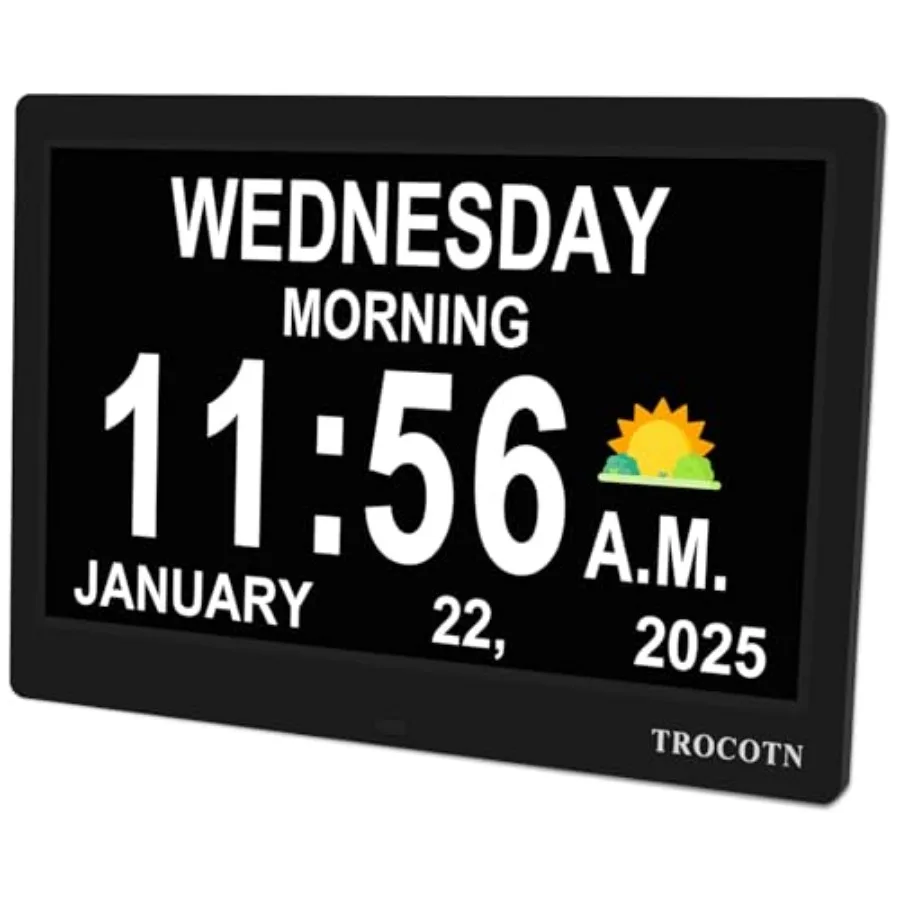 Dementia Clocks, Large Display Calendar Alarm Clock with Auto DST for Seniors, 5 Display Modes Large Font Digital Clock with Cu
Dementia Clocks, Large Display Calendar Alarm Clock with Auto DST for Seniors, 5 Display Modes Large Font Digital Clock with Cu