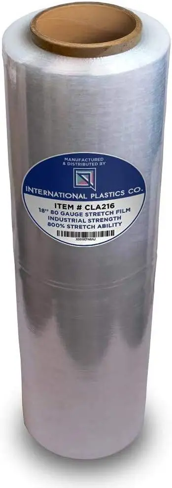18 Inch 1500 Ft 7 Layer 80 Gauge 800 Percent Stretch 20 Micron Clear Industrial Strength Moving Wrap Pack of 4
18 Inch 1500 Ft 7 Layer 80 Gauge 800 Percent Stretch 20 Micron Clear Industrial Strength Moving Wrap Pack of 4