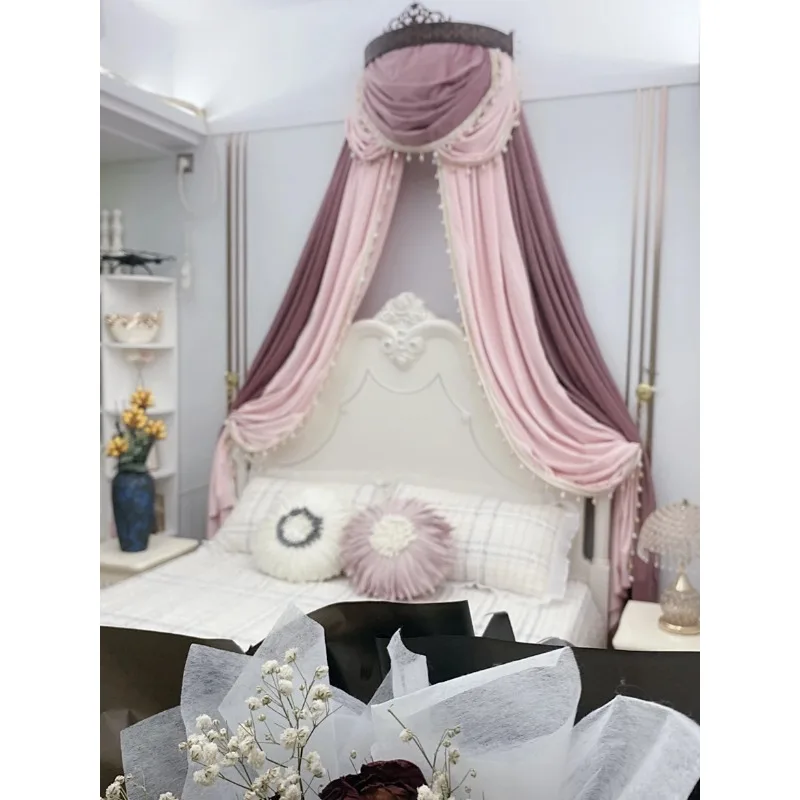 Retro French Crown Curtain Princess Bedroom Curtain Bedside Canopy Luxury Flannel Shading Curtains Home Decoration
Retro French Crown Curtain Princess Bedroom Curtain Bedside Canopy Luxury Flannel Shading Curtains Home Decoration