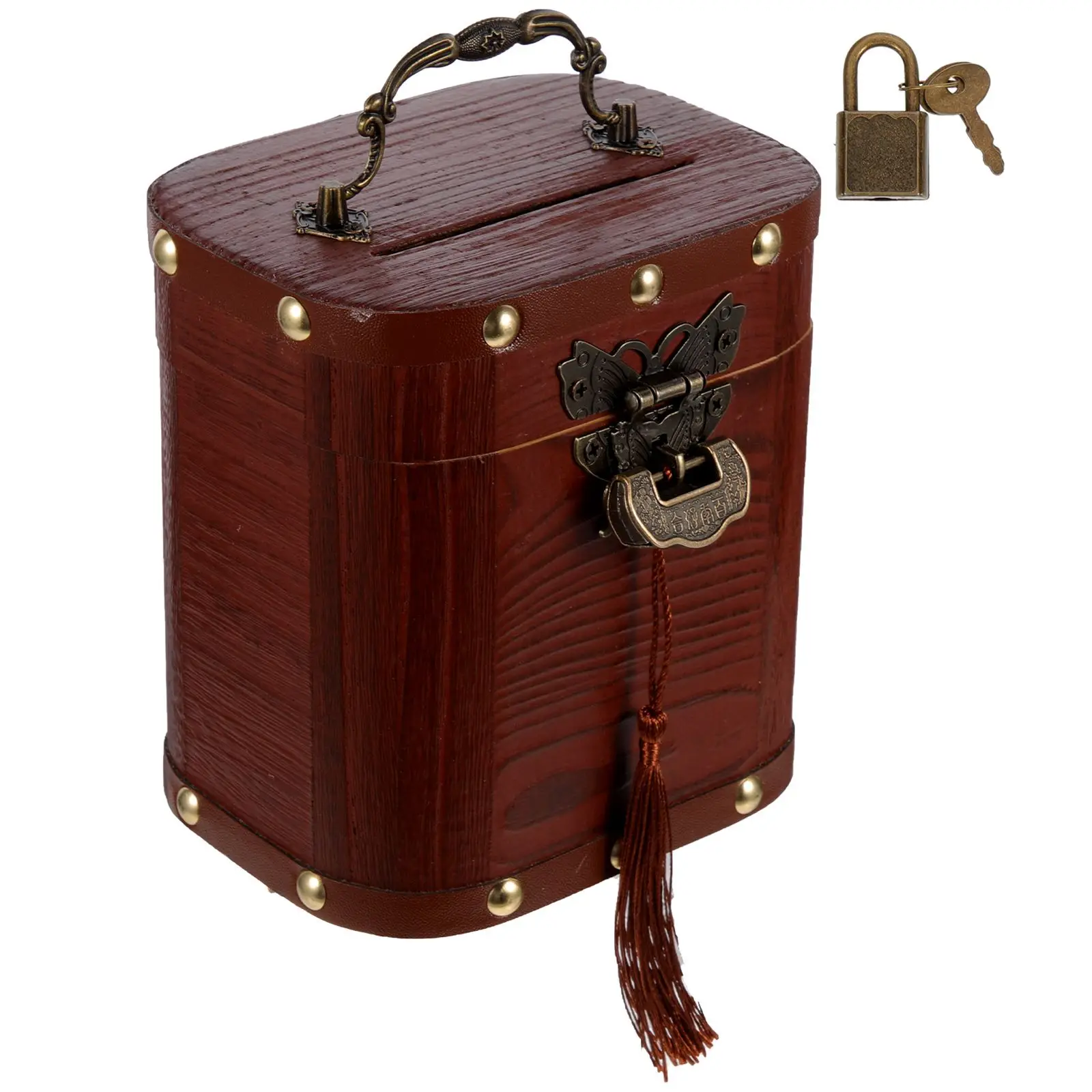 Wooden Piggy Bank Retro Money Jar Small Size No Carving Lock Design Saving Box for Kids Adults Storage Container
Wooden Piggy Bank Retro Money Jar Small Size No Carving Lock Design Saving Box for Kids Adults Storage Container