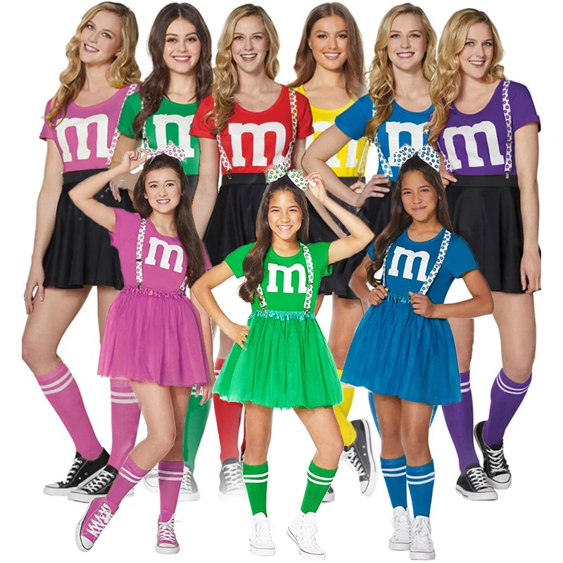 Костюм для взрослых девочек M&M, групповой семейный футбольный наряд, костюм болельщика, женский костюм болельщика
Костюм для взрослых девочек M&M, групповой семейный футбольный наряд, костюм болельщика, женский костюм болельщика