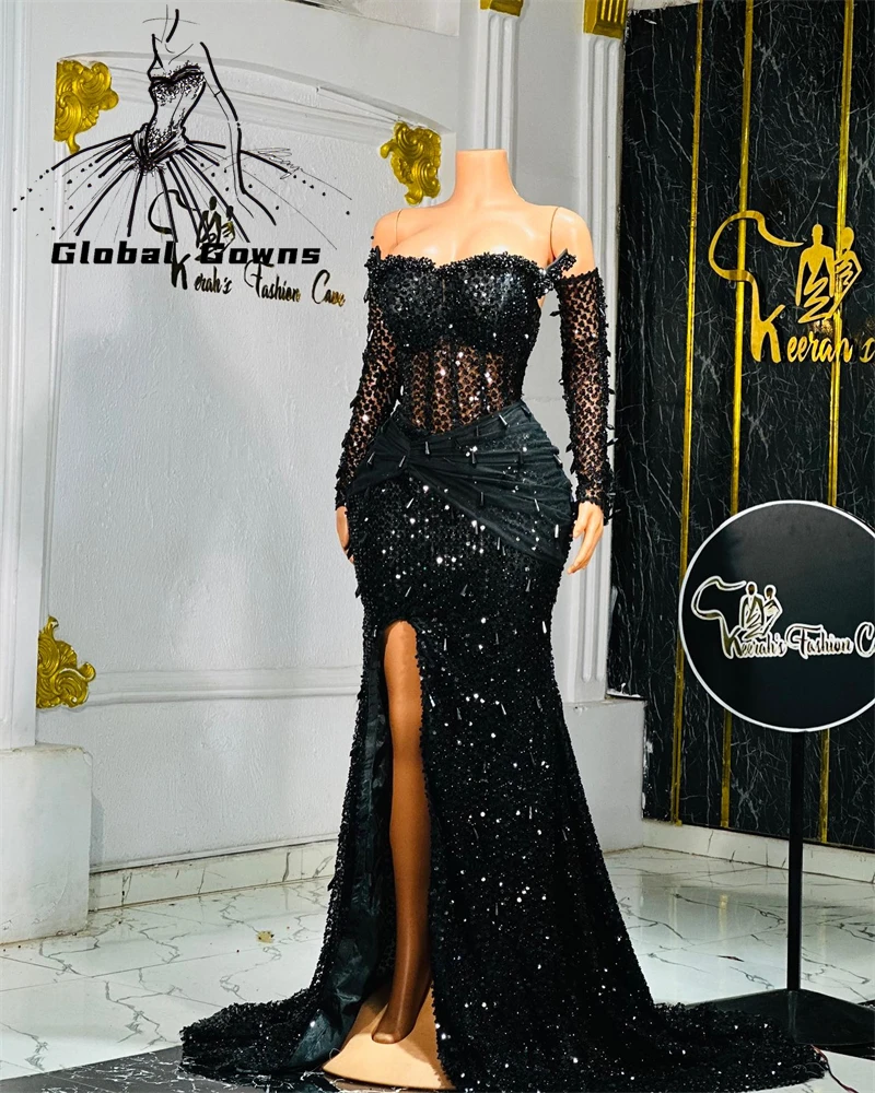 Aso Ebi Beads Prom Dresses For Crystal 2025 Birthday Luxury Dress With Gloves Split Cocktail Gown Black Girl Mermaid Customized
Aso Ebi Beads Prom Dresses For Crystal 2025 Birthday Luxury Dress With Gloves Split Cocktail Gown Black Girl Mermaid Customized