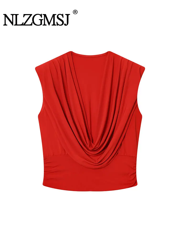 NLZGMSJ сексуальный шикарный женский жилет, топы с глубоким v-образным вырезом, однотонный жилет без рукавов, модные праздничные топы 2025 года 
NLZGMSJ сексуальный шикарный женский жилет, топы с глубоким v-образным вырезом, однотонный жилет без рукавов, модные праздничные топы 2025 года