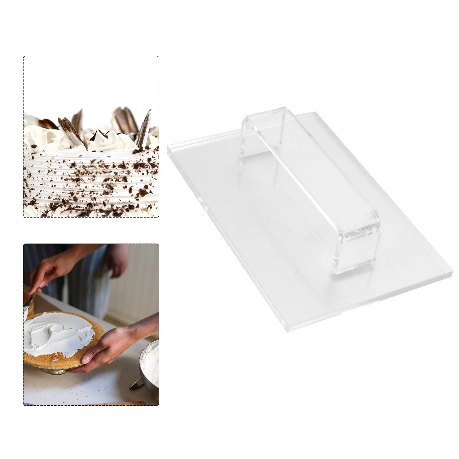 1pc Cream Scraper Transparent Acrylic Baking Tool Thickened Reusable Cake Leveler Bench Scraper Cake Smoother Kitchen Gadget
1pc Cream Scraper Transparent Acrylic Baking Tool Thickened Reusable Cake Leveler Bench Scraper Cake Smoother Kitchen Gadget