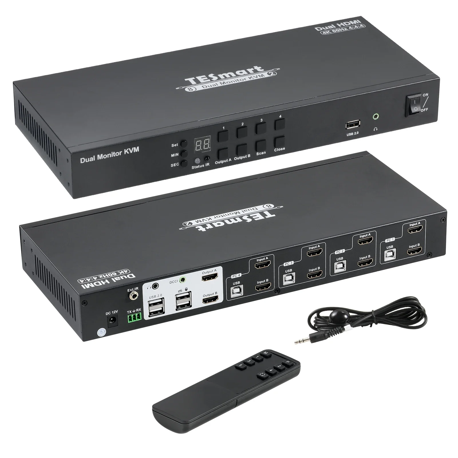KVM-переключатель HDMI, 8-портовый двойной монитор для 4 компьютеров, Ultra HD 4K при 60 Гц, HDCP 2,2, USB-переключатель с двойным монитором Kvm
KVM-переключатель HDMI, 8-портовый двойной монитор для 4 компьютеров, Ultra HD 4K при 60 Гц, HDCP 2,2, USB-переключатель с двойным монитором Kvm