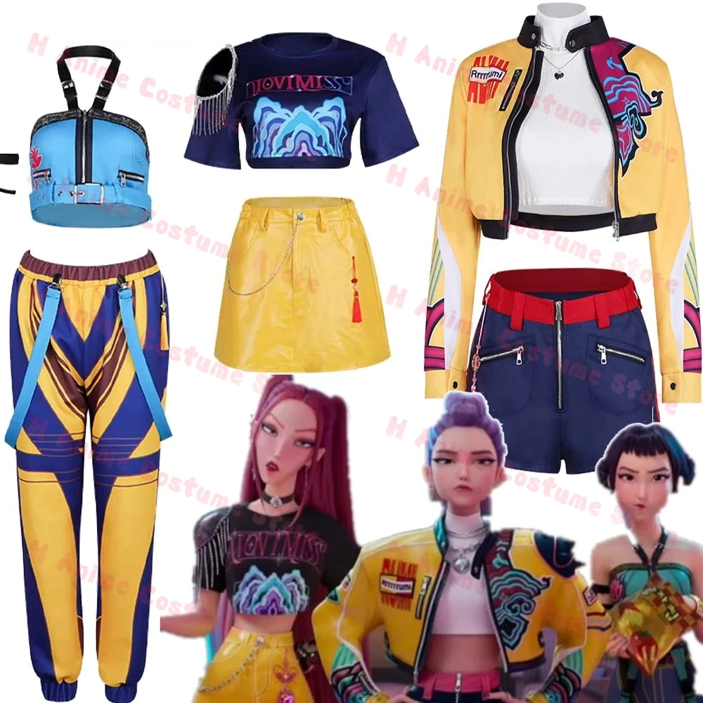 KPop Demon Hunters Anime Rumi Zoey Mira Cosplay Costume Jacket Shorts Skirt Pants Convention Halloween Christmas
KPop Demon Hunters Anime Rumi Zoey Mira Cosplay Costume Jacket Shorts Skirt Pants Convention Halloween Christmas