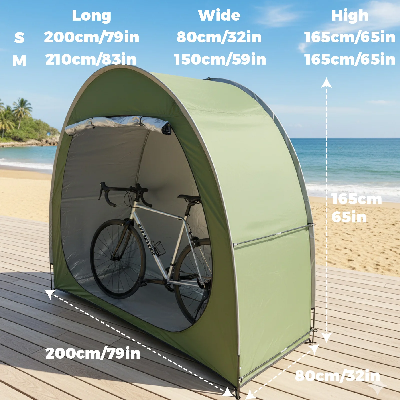 Portable Outdoor Bike Shelter Storage Tent Aluminum Alloy Frame Oxford Fabric Carry Bag Included Easy Bike Protection
Portable Outdoor Bike Shelter Storage Tent Aluminum Alloy Frame Oxford Fabric Carry Bag Included Easy Bike Protection