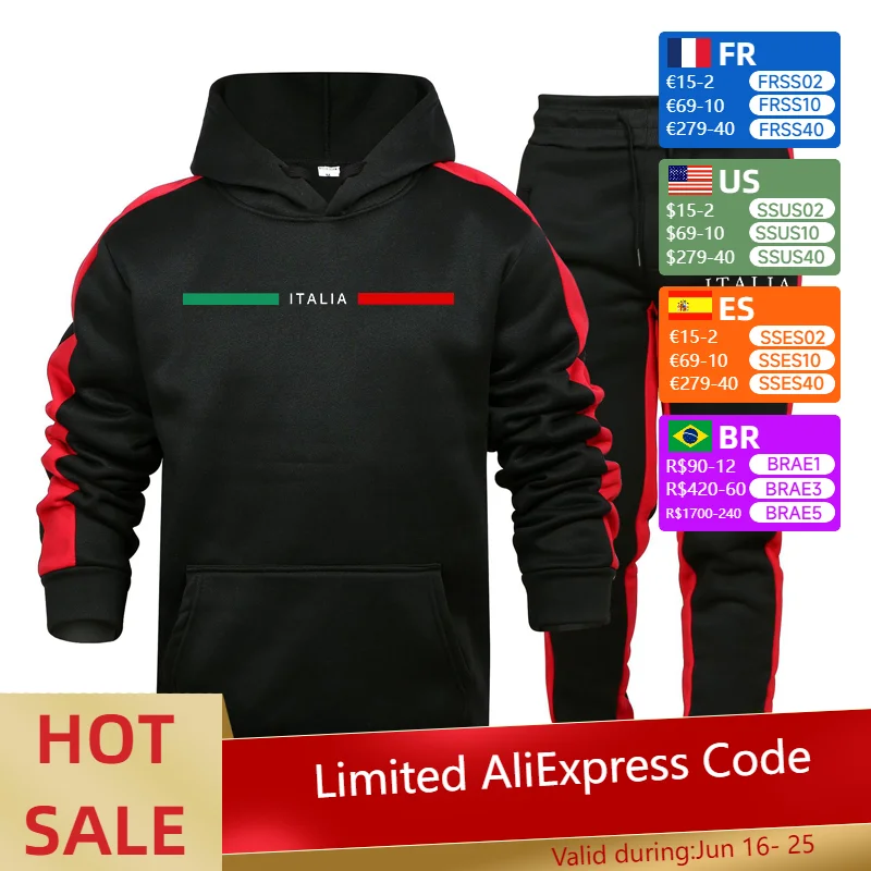 2025 New Fashion Men's Sportswear 2pcs Set Hoodies&sweatpants Autumn Winter High Quality Male Daily Casual Sports Jogging Suit
2025 New Fashion Men's Sportswear 2pcs Set Hoodies&sweatpants Autumn Winter High Quality Male Daily Casual Sports Jogging Suit
