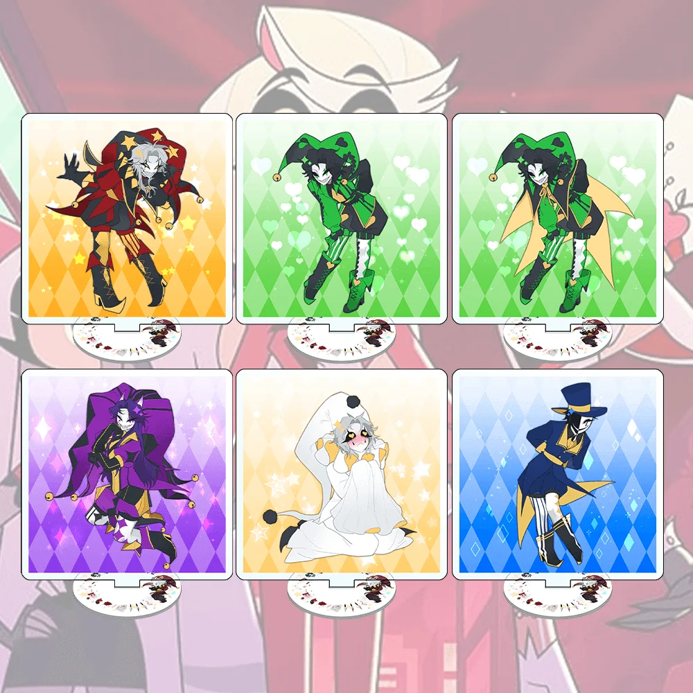 Hazbin Hotel 15cm Acrylic Stand Keychain Jester Clown Character square anime figure desk decor collectible gift for cartoon fans
Hazbin Hotel 15cm Acrylic Stand Keychain Jester Clown Character square anime figure desk decor collectible gift for cartoon fans