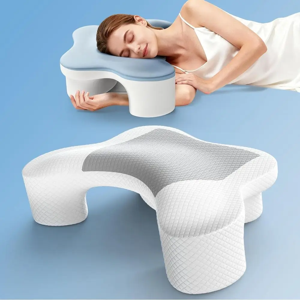 Ergonomic Memory Foam Cervical Pillow with Arm Hole for Side Sleepers and Pain Relief, 2PCS Pillowcases, Supportive Knee and Leg
Ergonomic Memory Foam Cervical Pillow with Arm Hole for Side Sleepers and Pain Relief, 2PCS Pillowcases, Supportive Knee and Leg