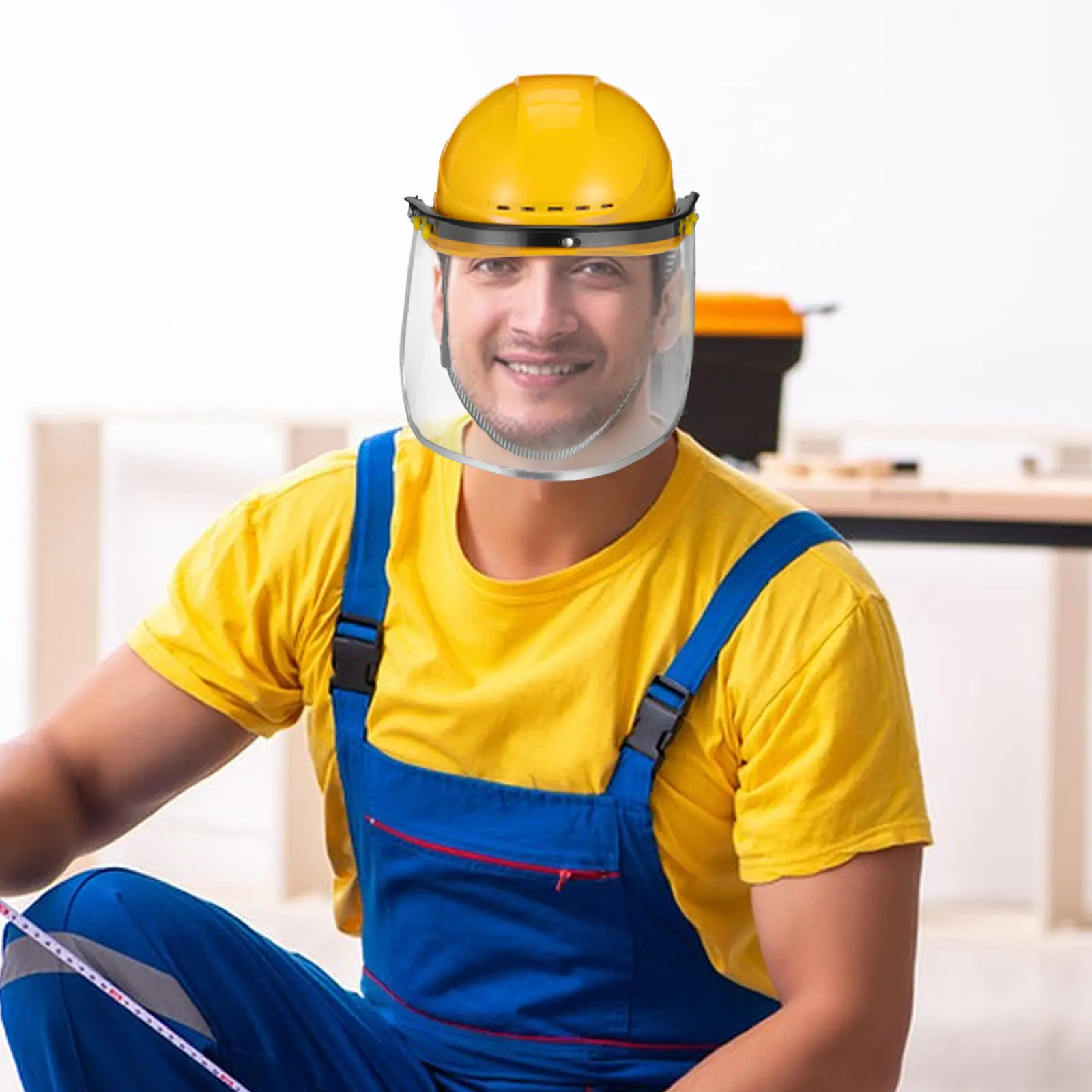 Защитный лицевой щиток для каски, прозрачный, от брызг, для строительных работ, сварки, шлифовки, полировки, высокой четкости
Защитный лицевой щиток для каски, прозрачный, от брызг, для строительных работ, сварки, шлифовки, полировки, высокой четкости