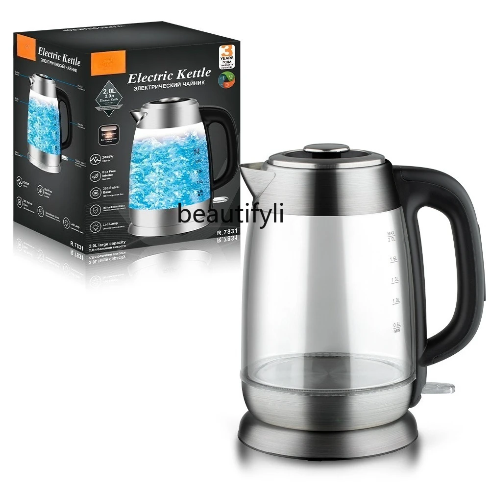 Electric kettle High borosilicate glass kettle Visual automatic power-off kettle High power
Electric kettle High borosilicate glass kettle Visual automatic power-off kettle High power